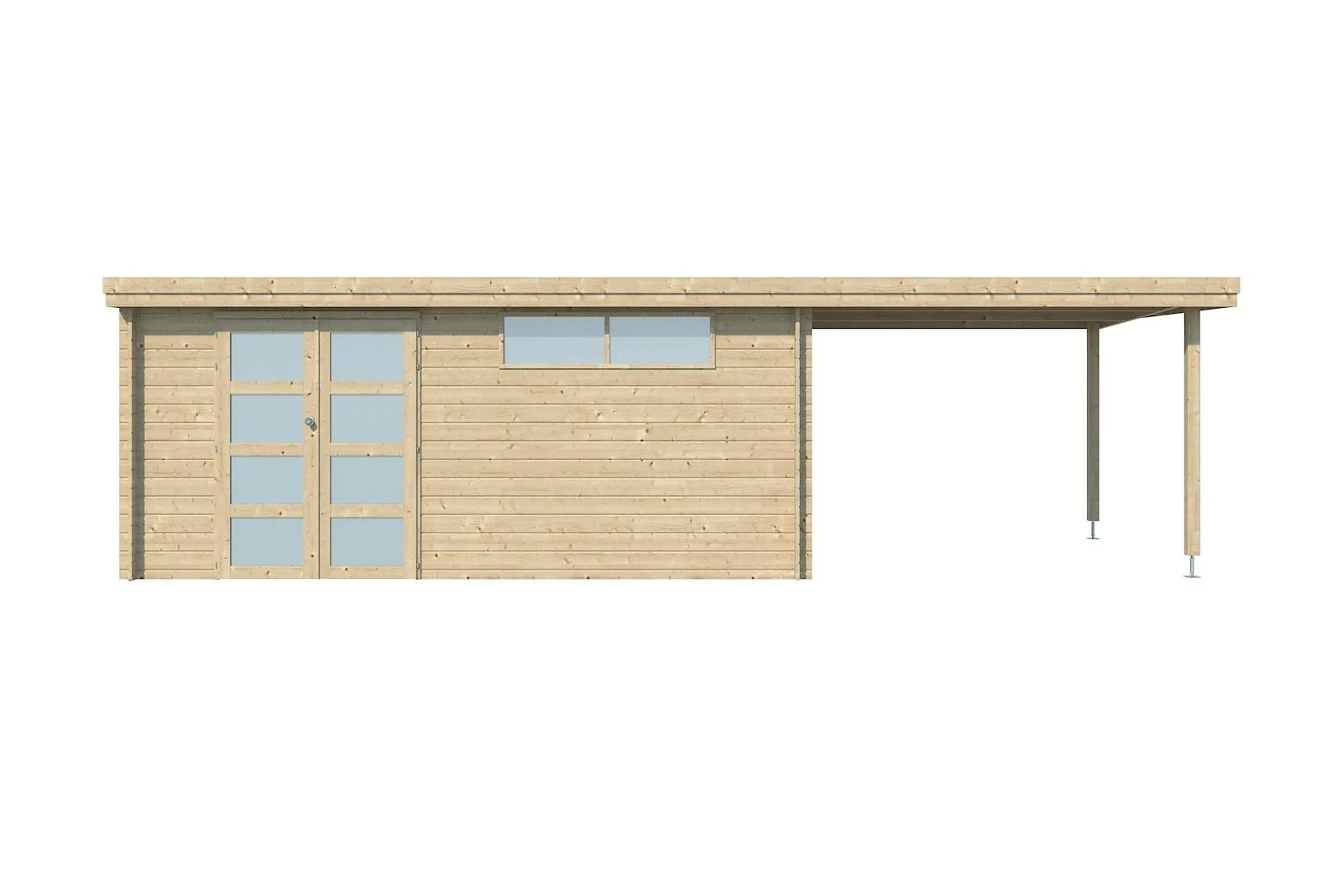 Woodlands Blokhut Oregon met Overkapping 805 x 295 cm - Afbeelding 1